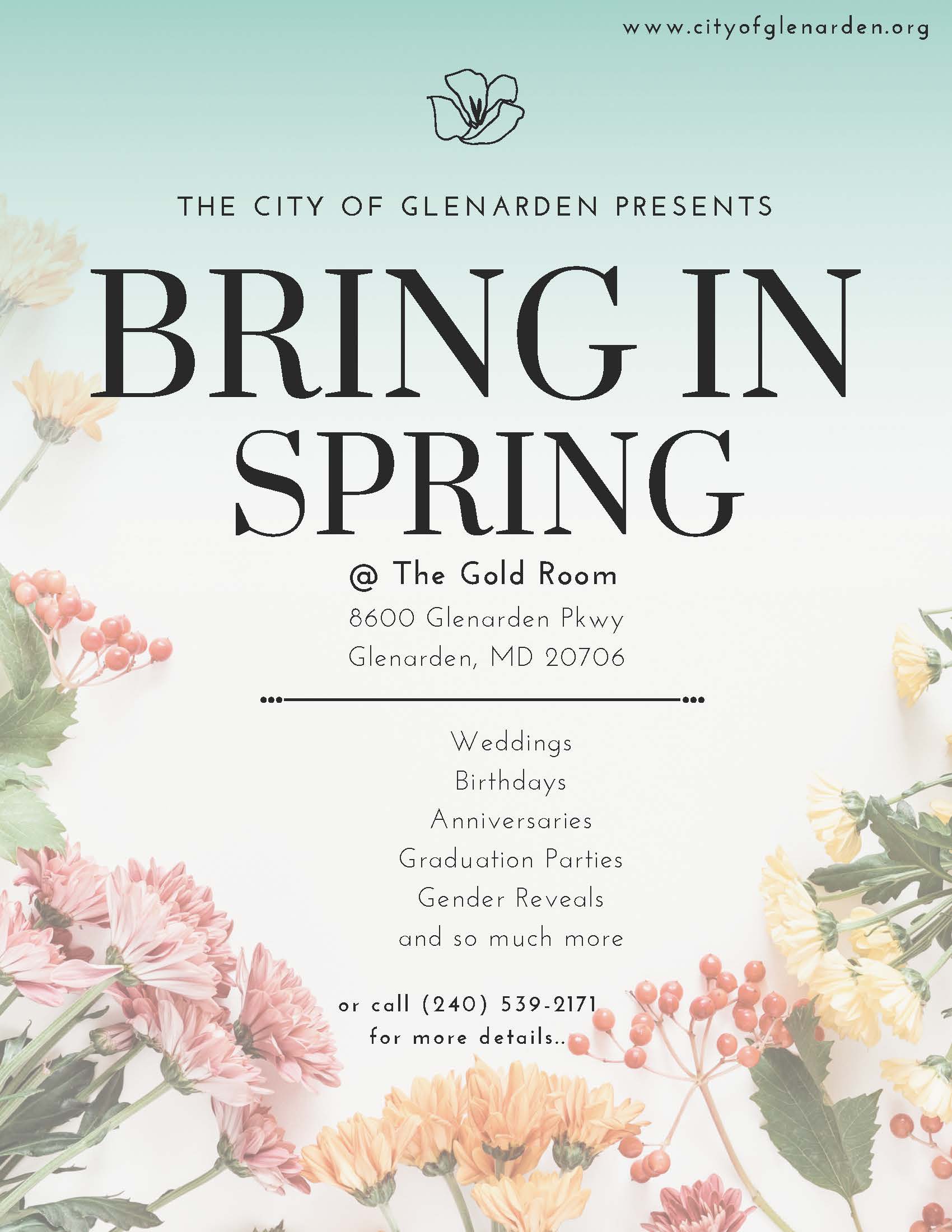 GOLD ROOM Floral Fade Spring Festival Flyer